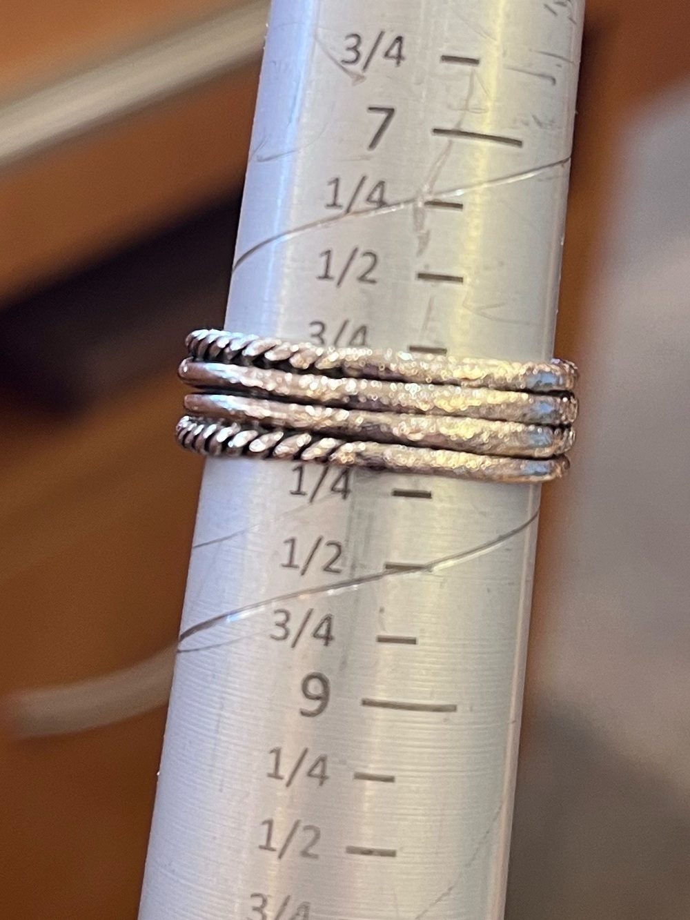 David Yurman Sterling Silver X Crossover band with Diamonds - Picture 8 of 8